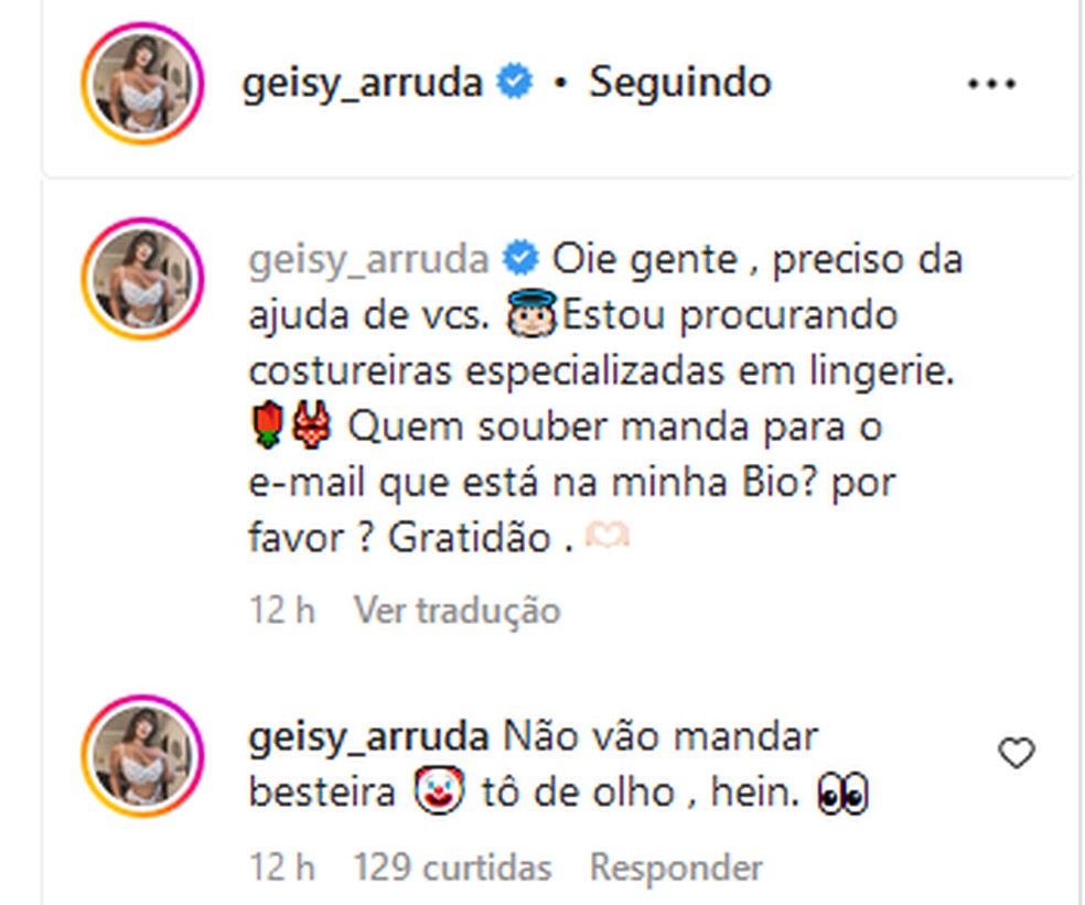 Geisy Arruda Posa De Lingerie Pede Ajuda A F S E Manda Recado