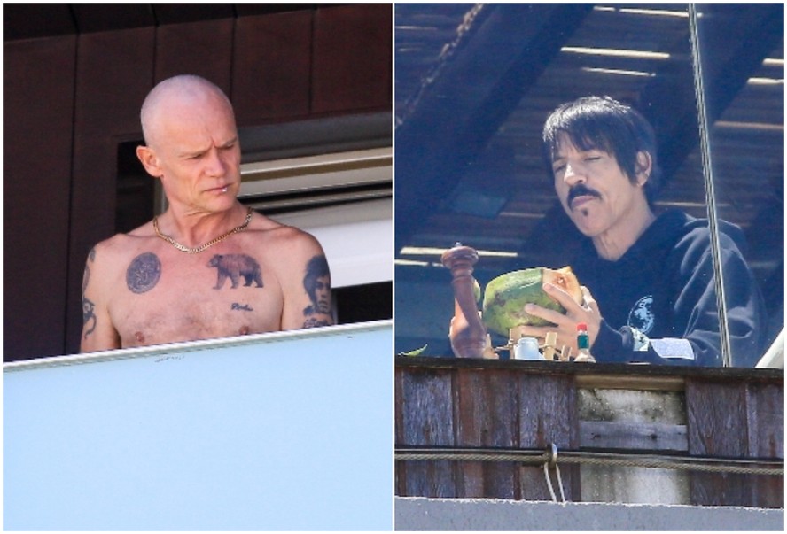 Anthony Kiedis Do Red Hot Chilli Peppers Come Coco Verde Em Dia De Sol No Rio