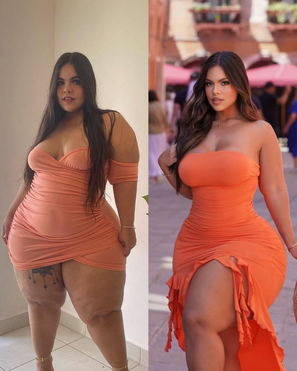 Gracie Bon posta antes e depois de emagrecer — Foto: Reprodução/Instagram