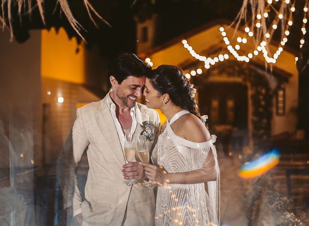 Casamento de Emanuelle Araújo e Fernando Diniz — Foto: Reprodução/Instagram