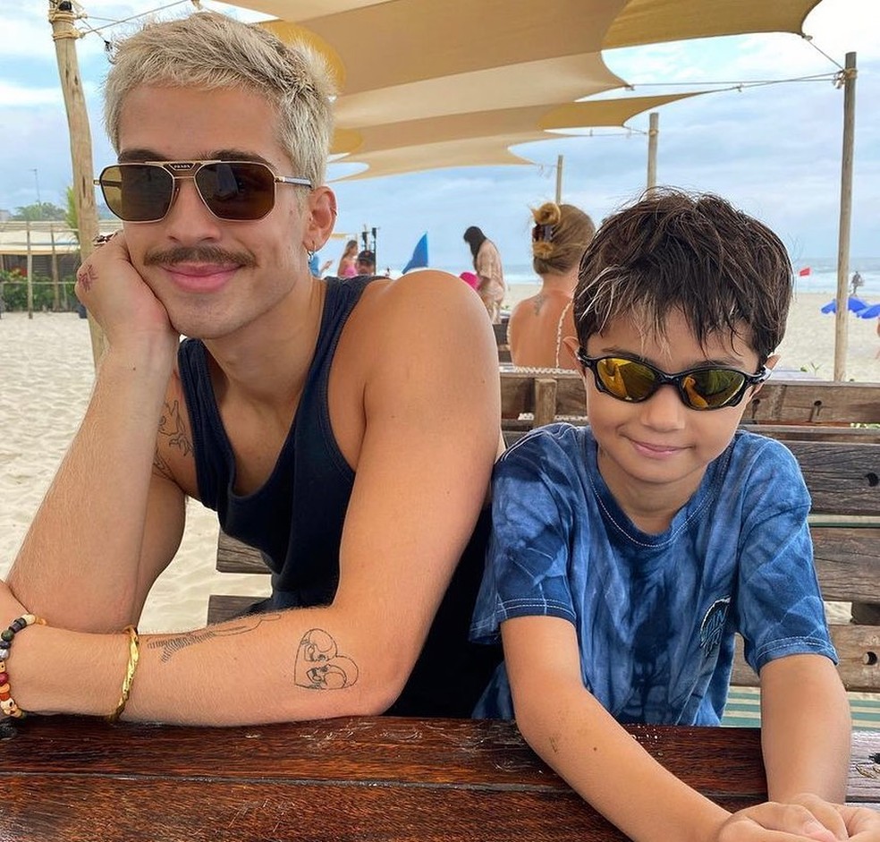 João Guilherme e o irmão caçula, Pietro — Foto: Instagram