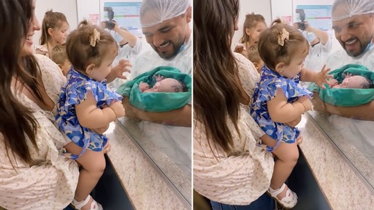 Rafa Kalimann mostra primeiro encontro da filha com sobrinha recém-nascida