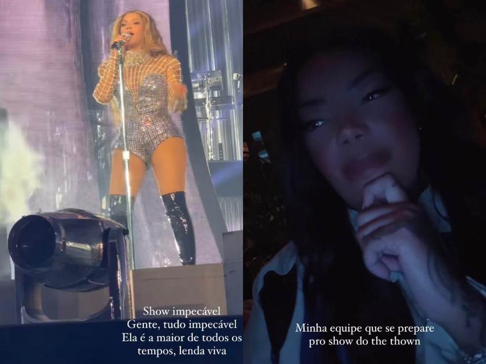 Ludmilla vibra em show de Beyoncé e se inspira para festival — Foto: Reprodução/Instagram
