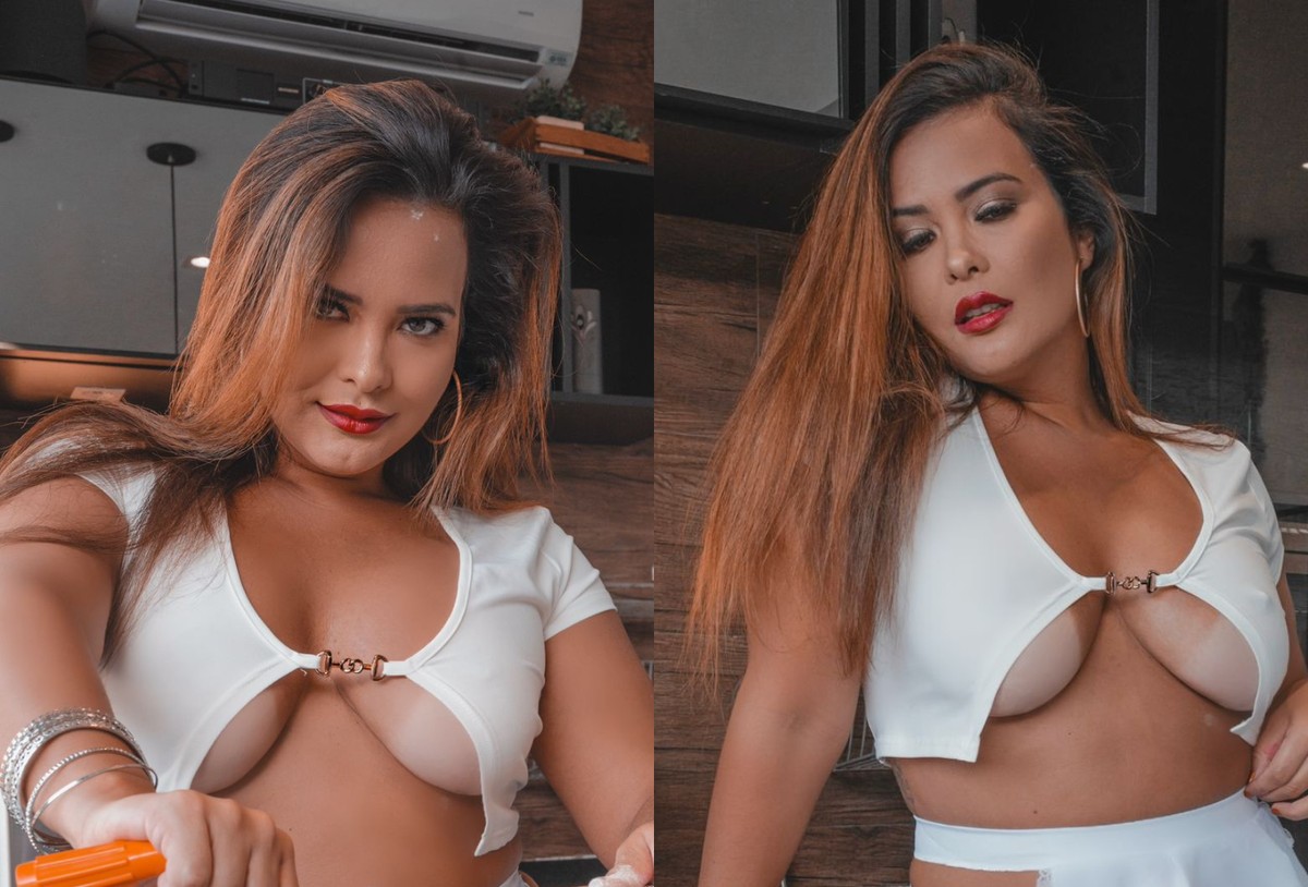 Geisy Arruda mostra curvas em ensaio sensual: 'Com a mão na massa&apos...