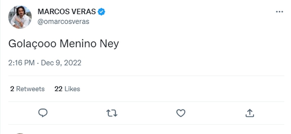 Marcos Veras elogia Neymar — Foto: Reprodução/Twitter