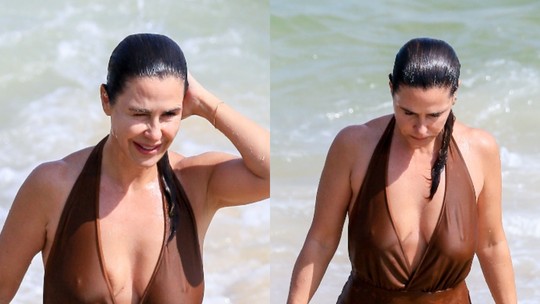 Guilhermina Guinle é clicada em dia de praia no Rio de Janeiro 