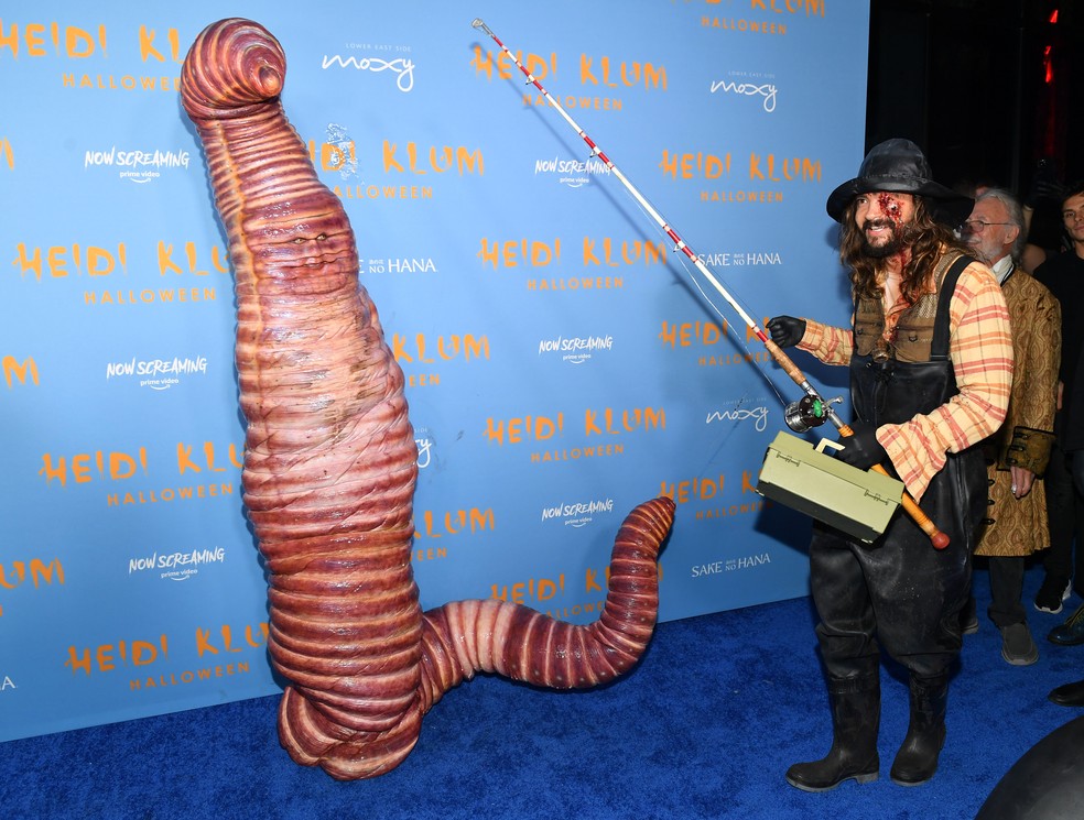 Heidi Klum e Tom Kaulitz no Halloween 2022 — Foto: Getty Images