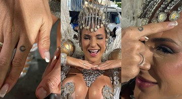 Unha quebrada, galo, faixa: Gabi Martins mostra machucados ap&oacute;s desfile pela Vila Isabel