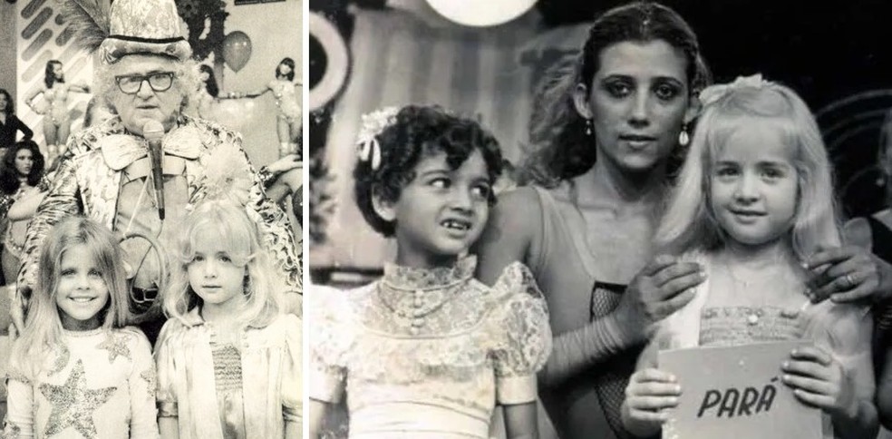 Angélica era fã de Chacrinha e gostava de imitar as chacretes, como Rita Cadillac, quando era criança e assistia ao programa em casa — Foto: Reprodução