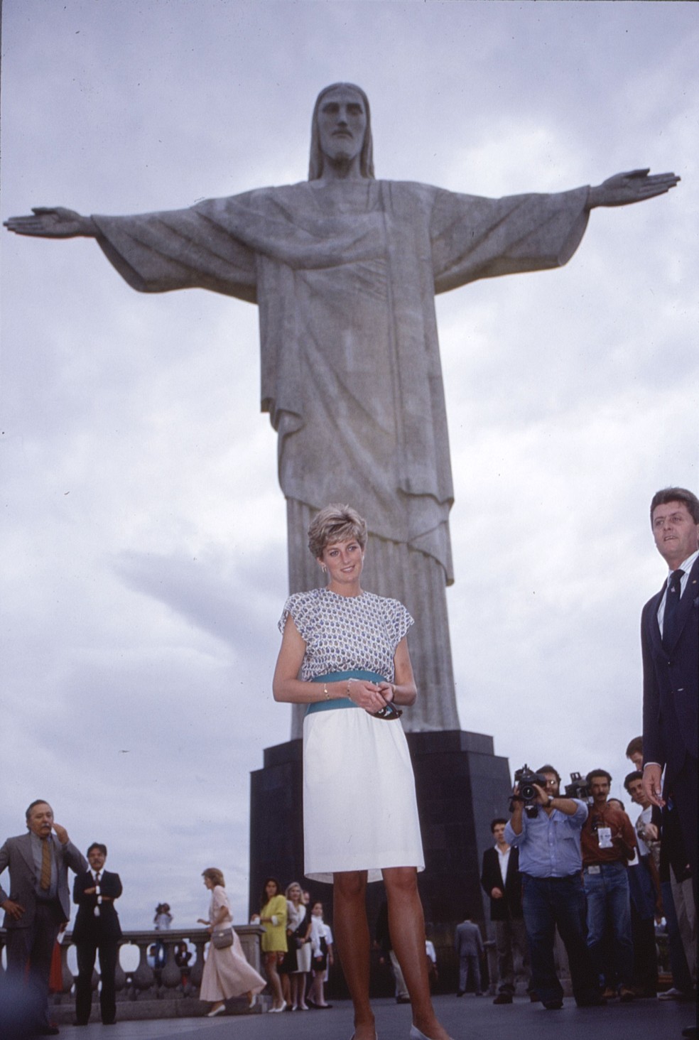 Princesa Diana no Cristo Redentor — Foto: Grosby Group
