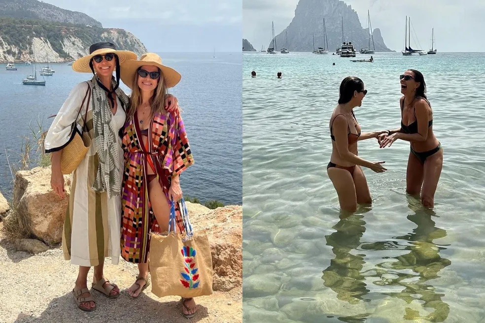 Mônica Martelli e Ingrid Guimarães durante viagem pela Europa — Foto: Reprodução/Instagram