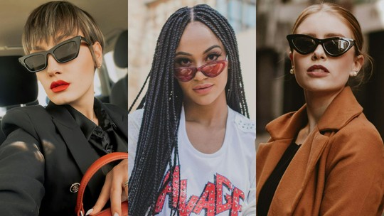 Óculos de sol gatinho deixam seus looks criativos e ousados: 7 opções