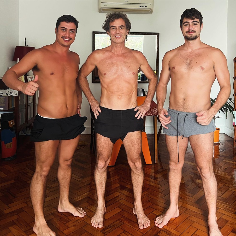 Francisco Vitti, João Vitti e Rafa Vitti — Foto: Reprodução/Instagram