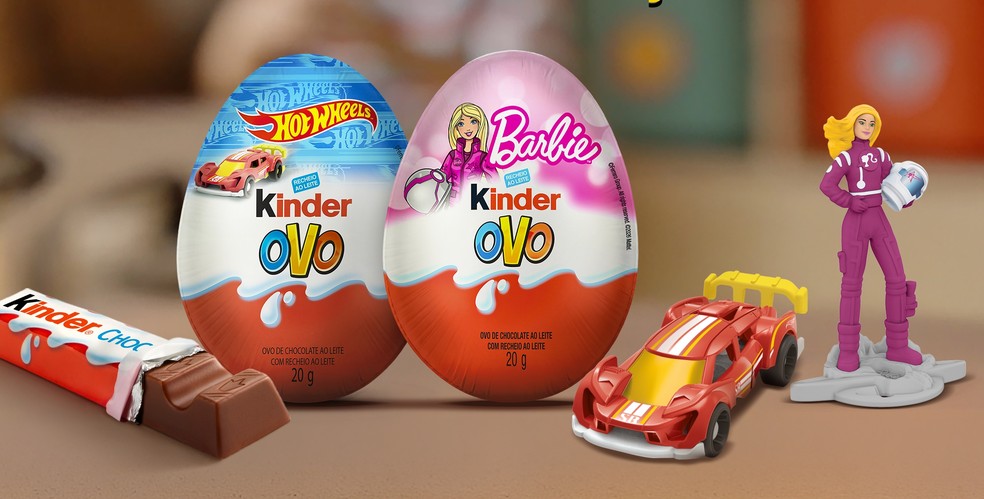 Kinder Ovo traz Barbie e Hot Wheels em edição especial para o Dia das Crianças — Foto: Divulgação