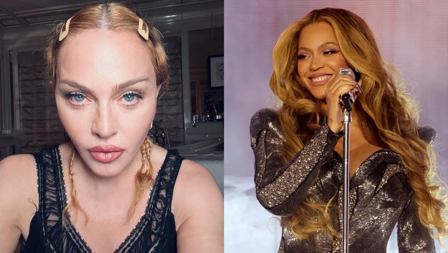 Madonna tieta Beyoncé após show, e posa com a cantora; veja foto