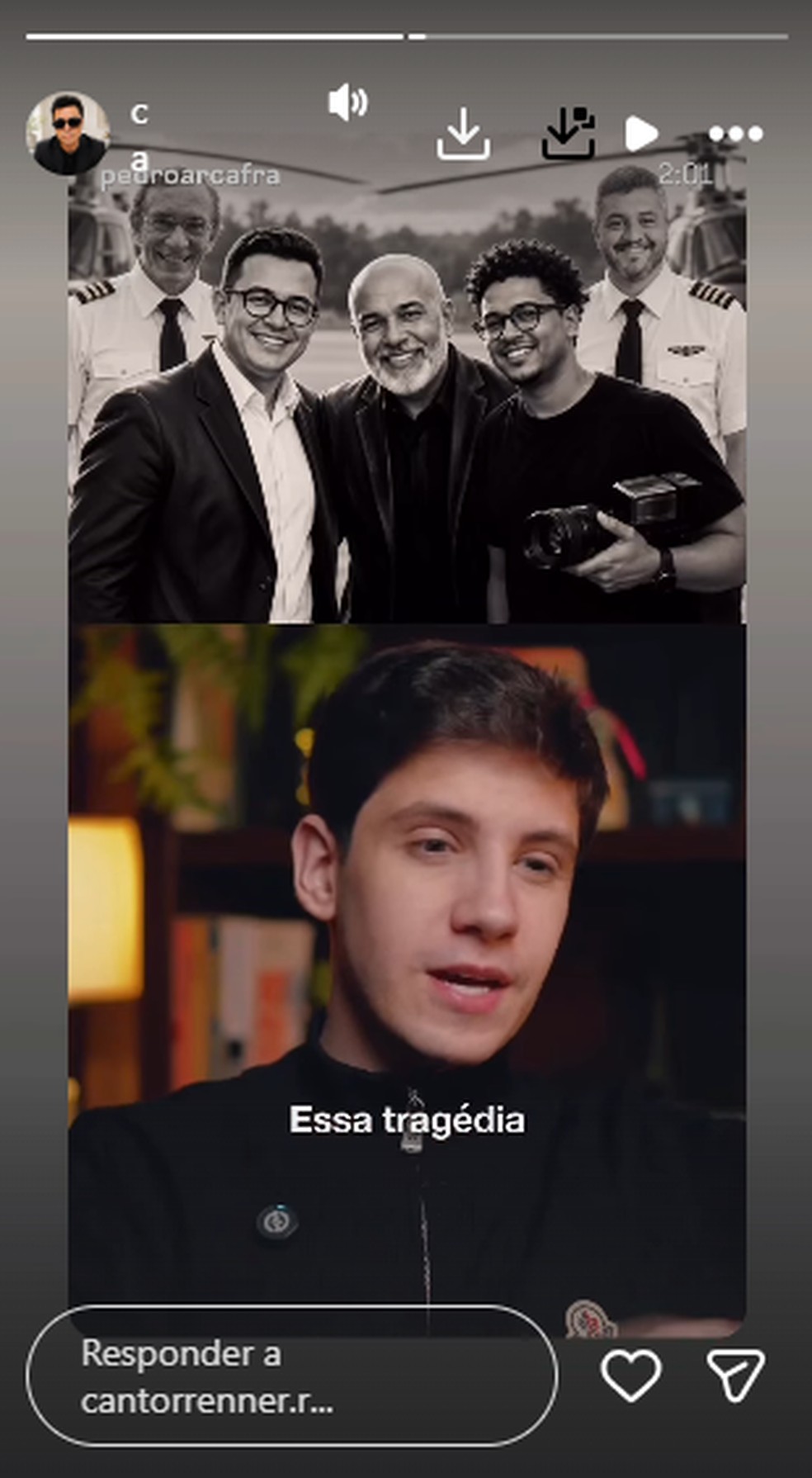 Renner, da dupla com Rick, reposta reflexão nas redes sociais — Foto: Reprodução/Instagram