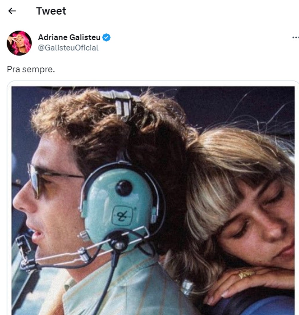 Adriane Galisteu homenageia Ayrton Senna, morto há 29 anos em acidente