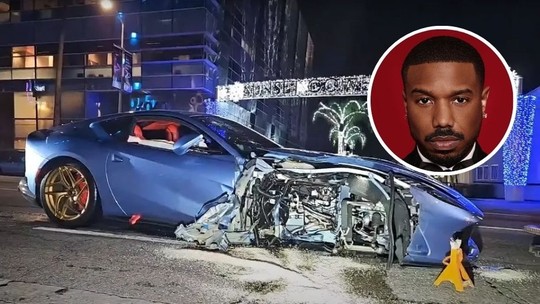 Michael B. Jordan destrói sua Ferrari em acidente em Hollywood