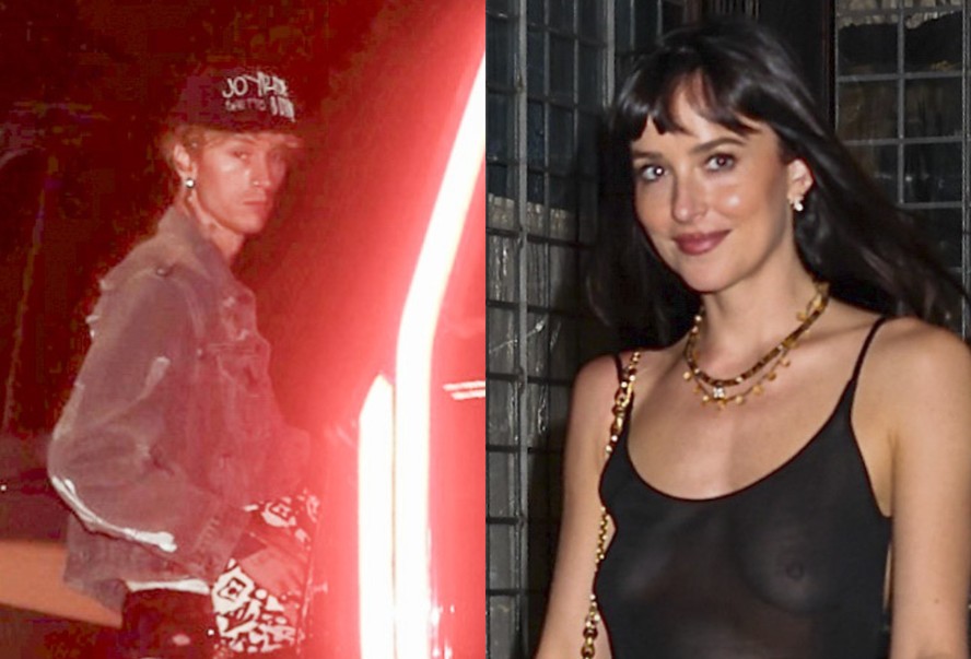 Dakota Johnson e Machine Gun Kelly são vistos em Nova York