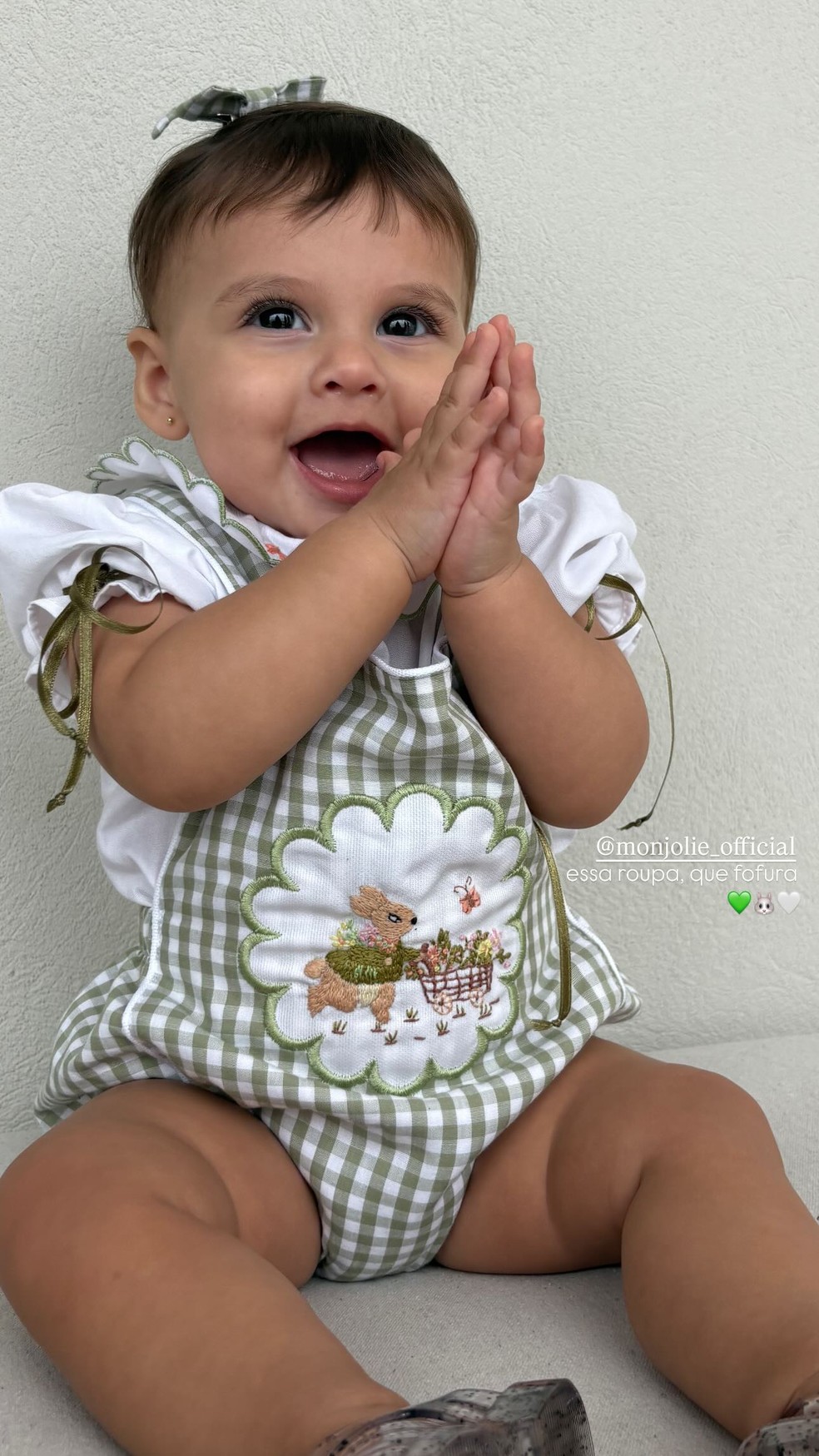 Amanda Kimberlly celebra os 9 meses de Helena, sua filha com Neymar — Foto: Reprodução/Instagram