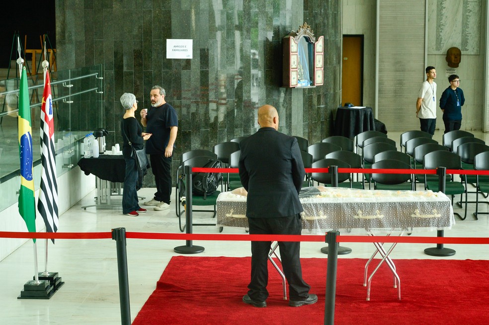 Corpo de Maguila é velado em São Paulo — Foto: Eduardo Martins/Brazil News