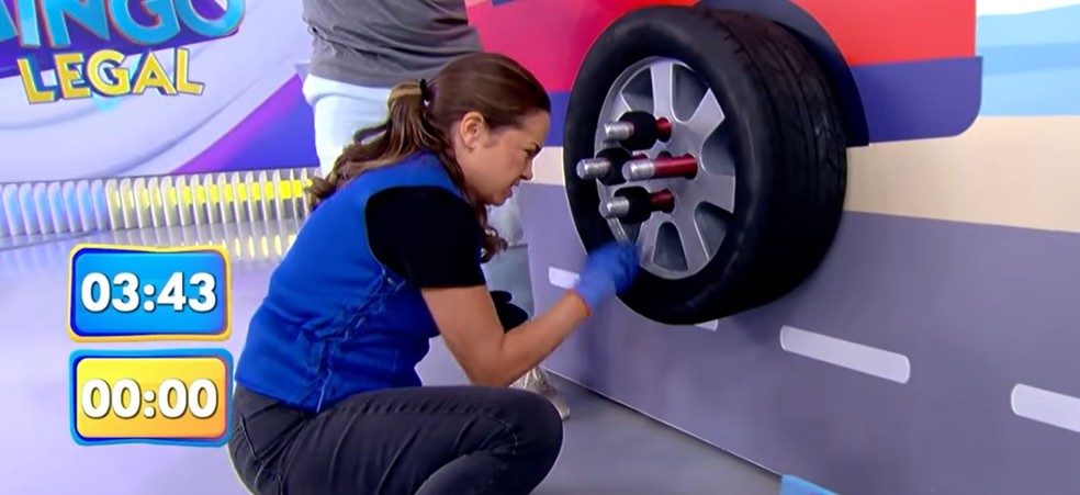 Lua Blanco participa de prova do 'Passa ou Repassa' — Foto: SBT