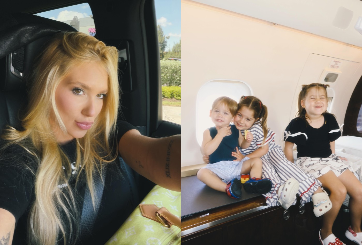 Com os filhos, Virginia Fonseca e Zé Felipe viajam juntos no Dia das Crianças