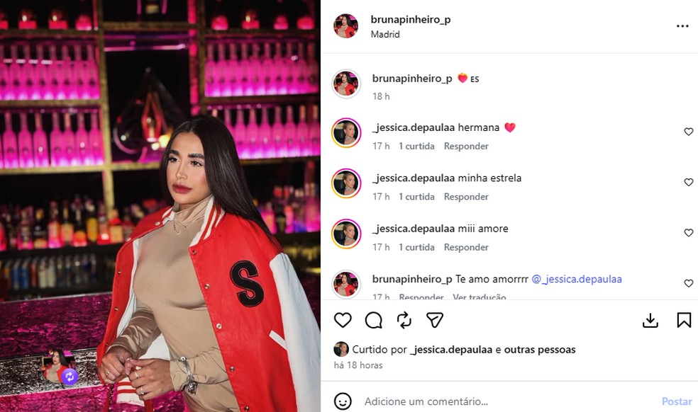 Bruna Pinheiro, suposta piv&ocirc; de separa&ccedil;&atilde;o entre Virginia e Vini Jr. &mdash; Foto: Reprodu&ccedil;&atilde;o/Instagram
