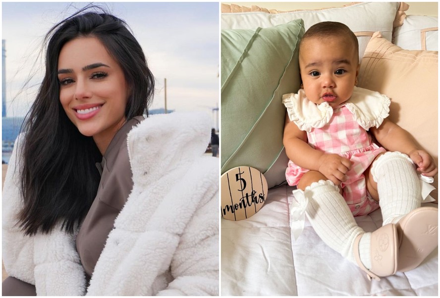 Bruna Biancardi celebra 5 meses de filha com Neymar: 'Minha melhor amiga'