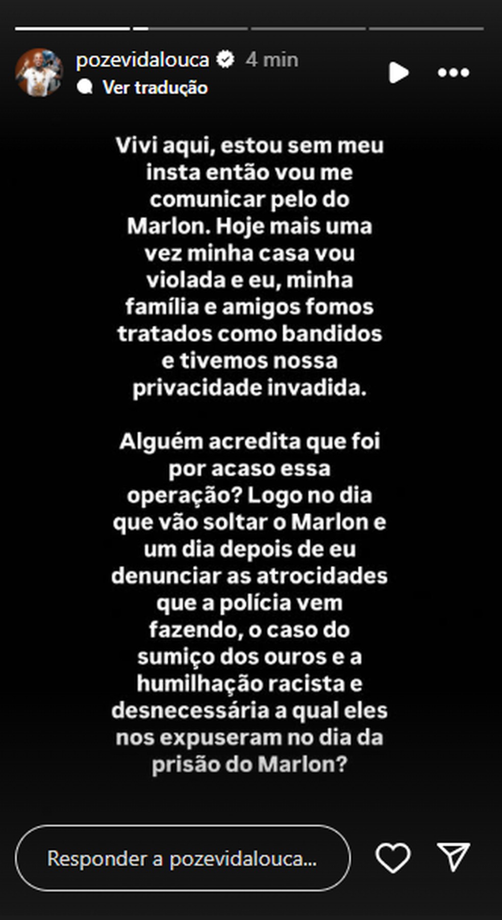 Post de Vivi Noronha &mdash; Foto: Reprodu&ccedil;&atilde;o/Instagram