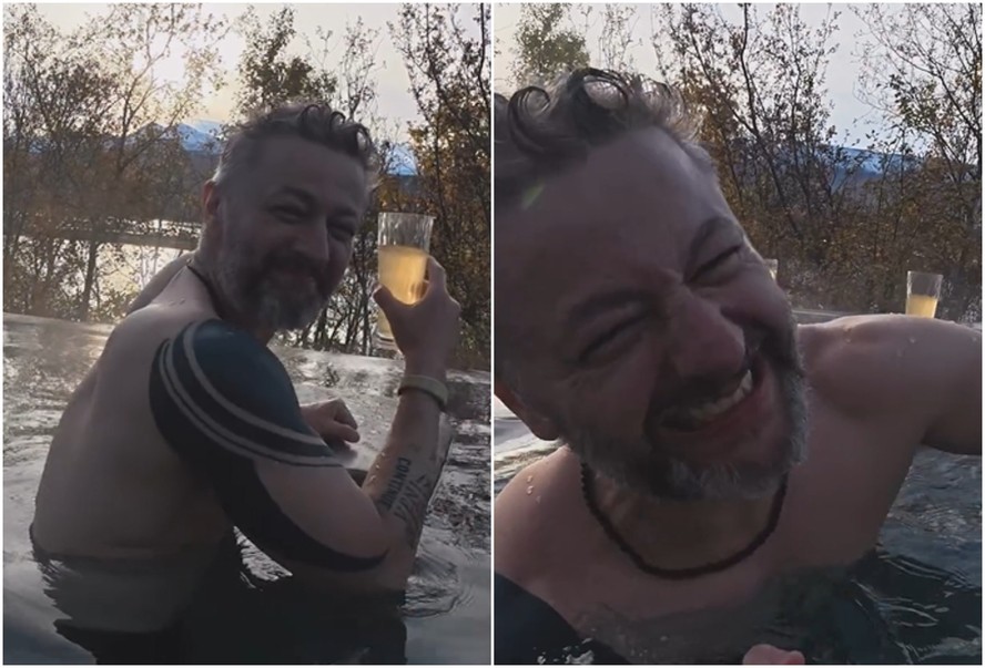 Lucas Lima encara piscina em meio a frio congelante: 'Tenta ser cool ...