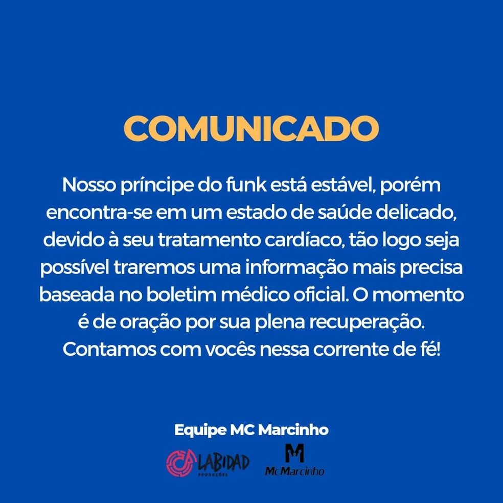 MC Marcinho — Foto: Reprodução / Instagram
