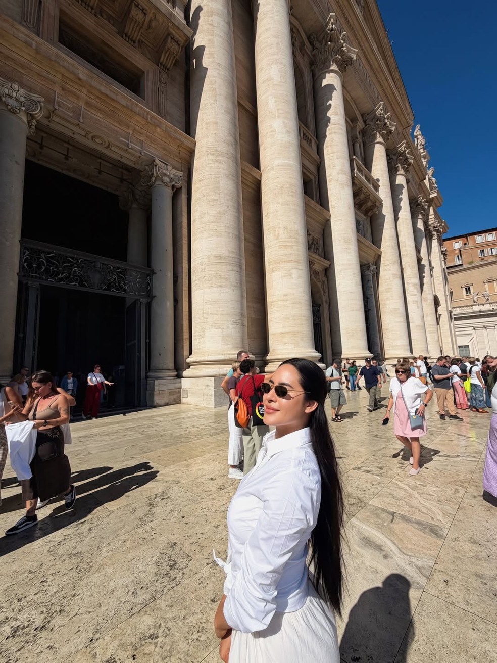 Isabelle Nogueira faz visita ao Vaticano — Foto: Reprodução/Instagram