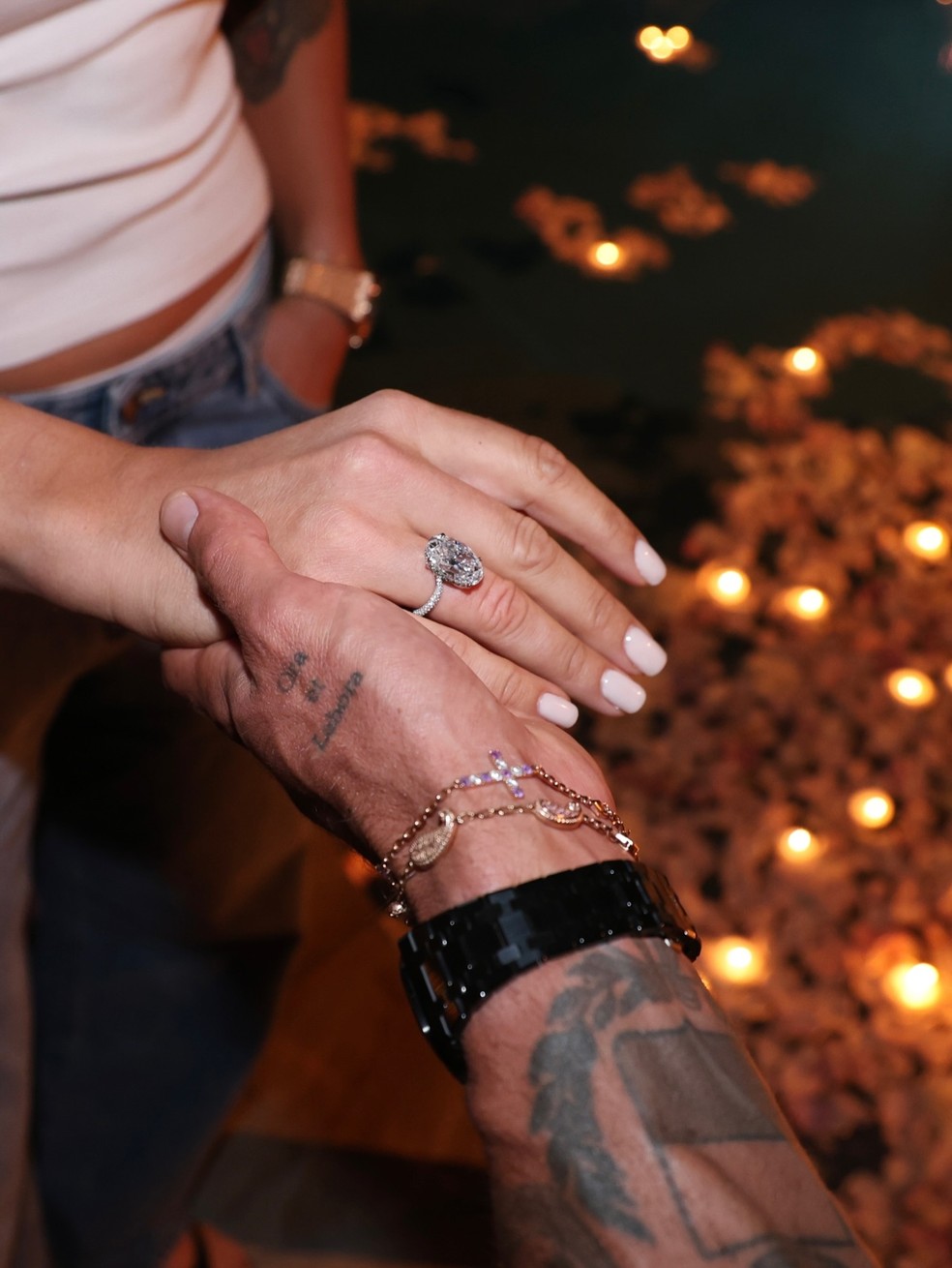 Aliança que Georgios Frangulis deu a Aryna Sabalenka — Foto: Reprodução/Instagram