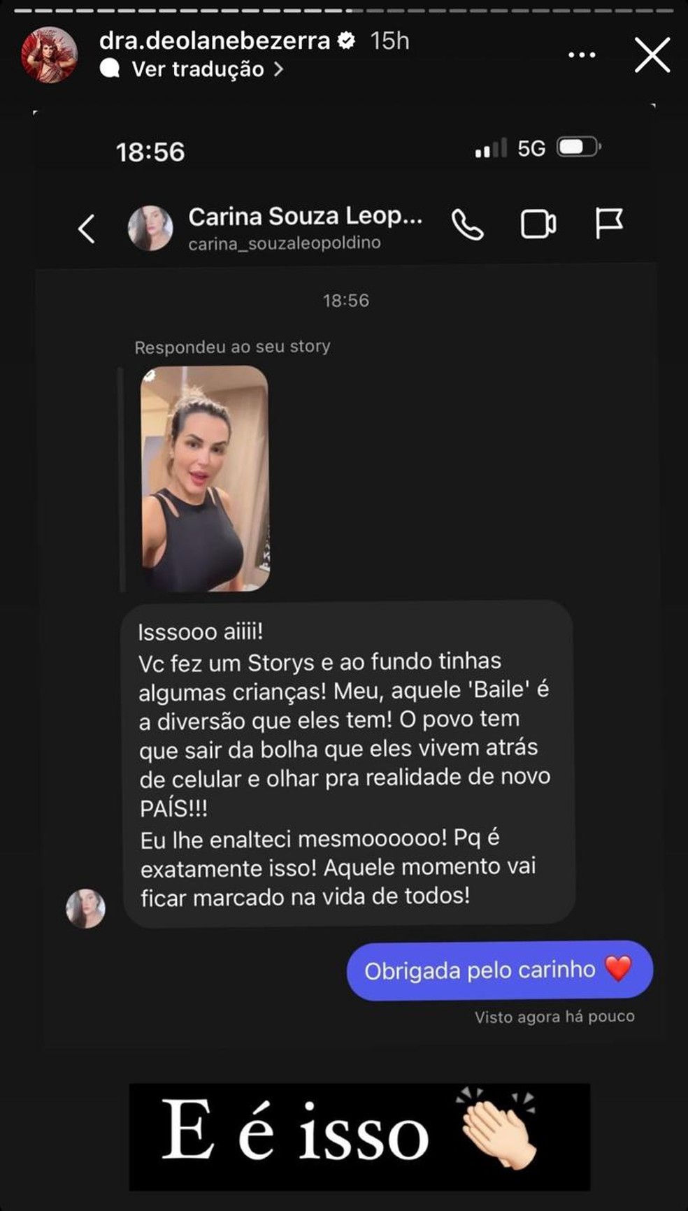 Deolane Bezerra posta sobre Baile da Disney — Foto: Reprodução/Instagram