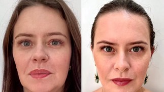 Antes e depois de Mari Bridi — Foto: Reprodução/ Instagram