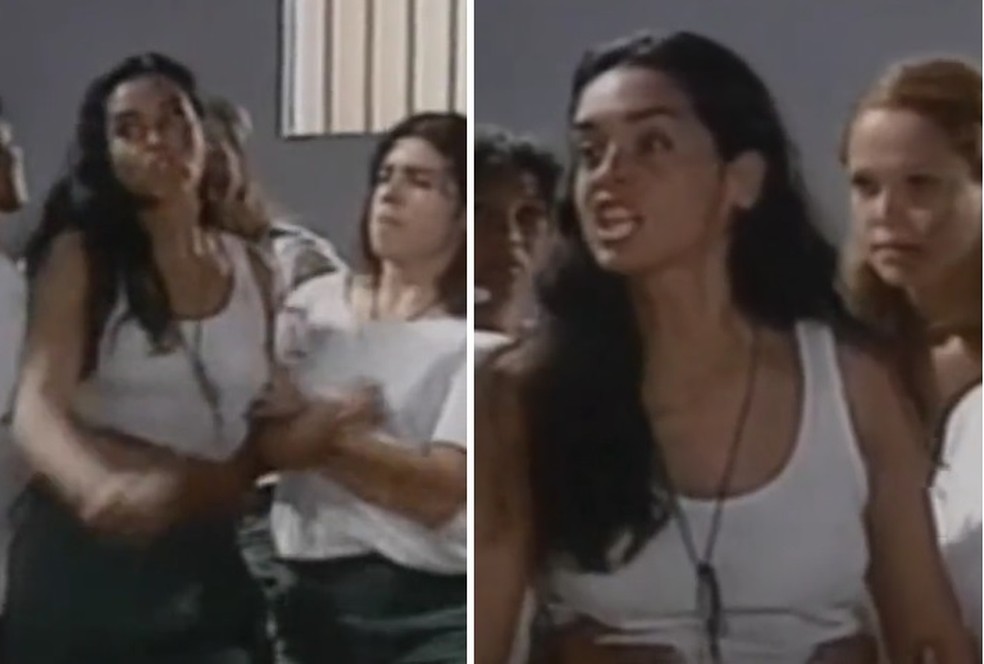 Suzy Rêgo interpretou a presidiária Vera na novela Louca Paixão (Record, 1999) — Foto: Reprodução
