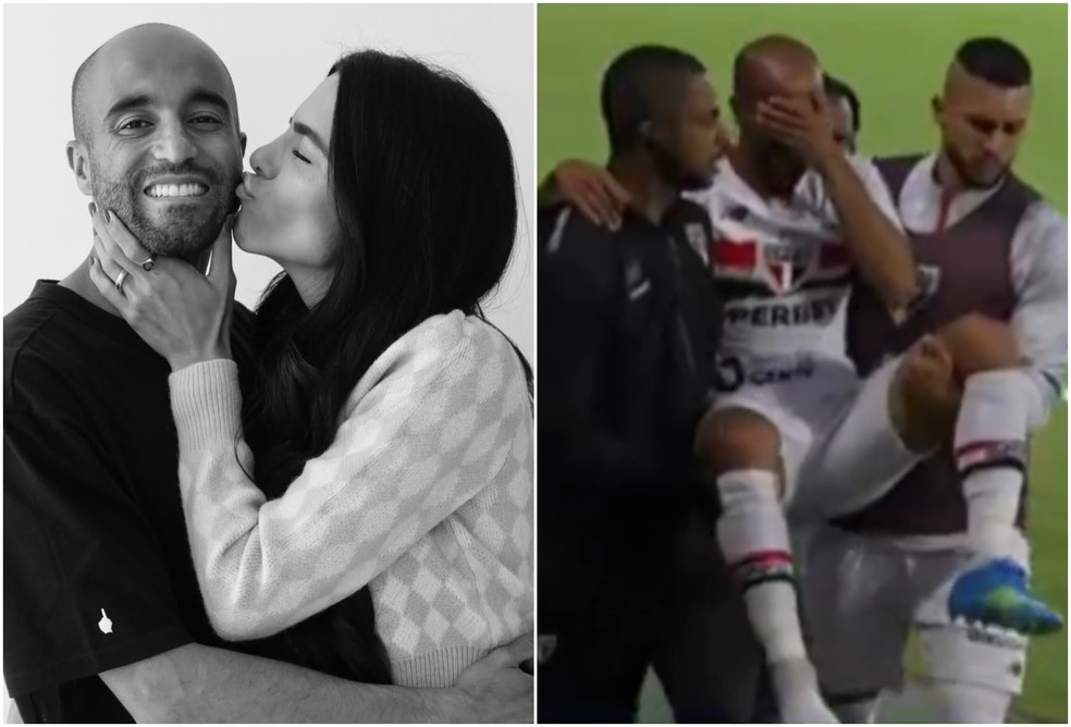Lucas Moura se lesinou em partida entre São Paulo e Bahia — Foto: Reprodução/Globo