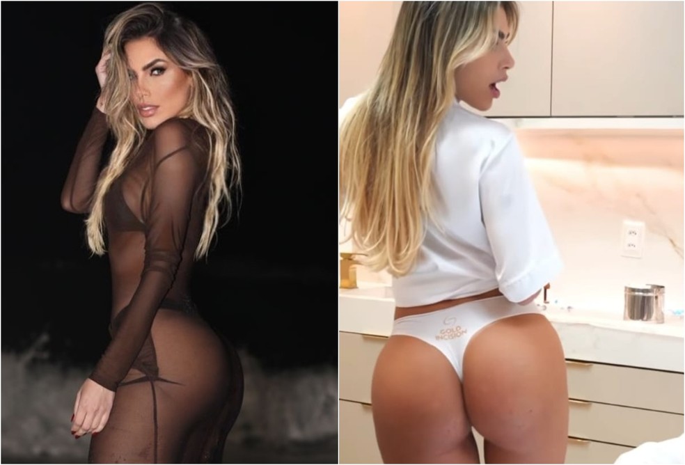 Erika Schneider: antes e depois — Foto: Reprodução/Instagram