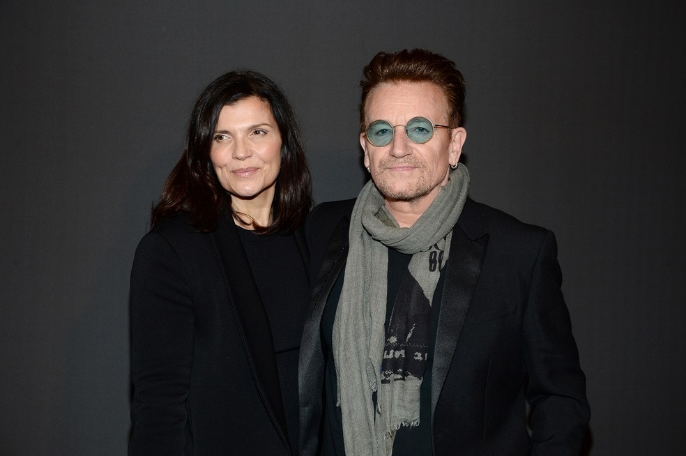 Bono Vox e a mulher, Ali Hewson — Foto: Getty Images
