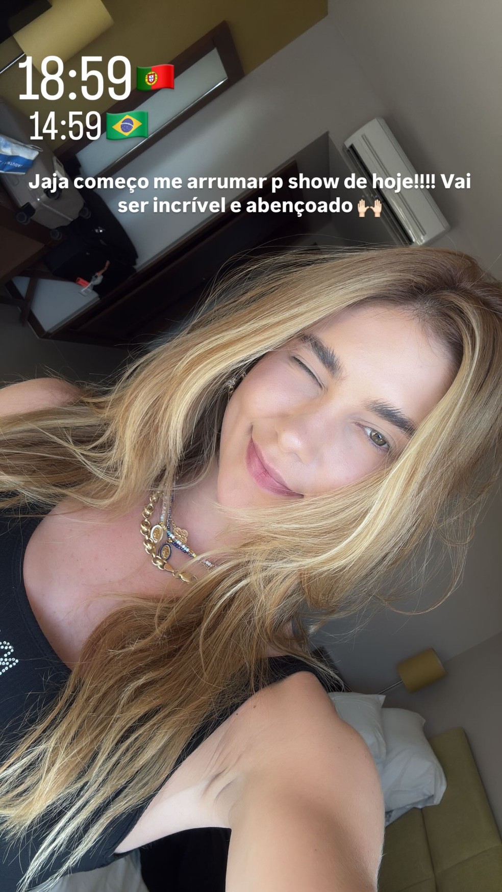 Virginia mostra bastidores para o show de Zé Felipe mesmo após término — Foto: Reprodução/Instagram