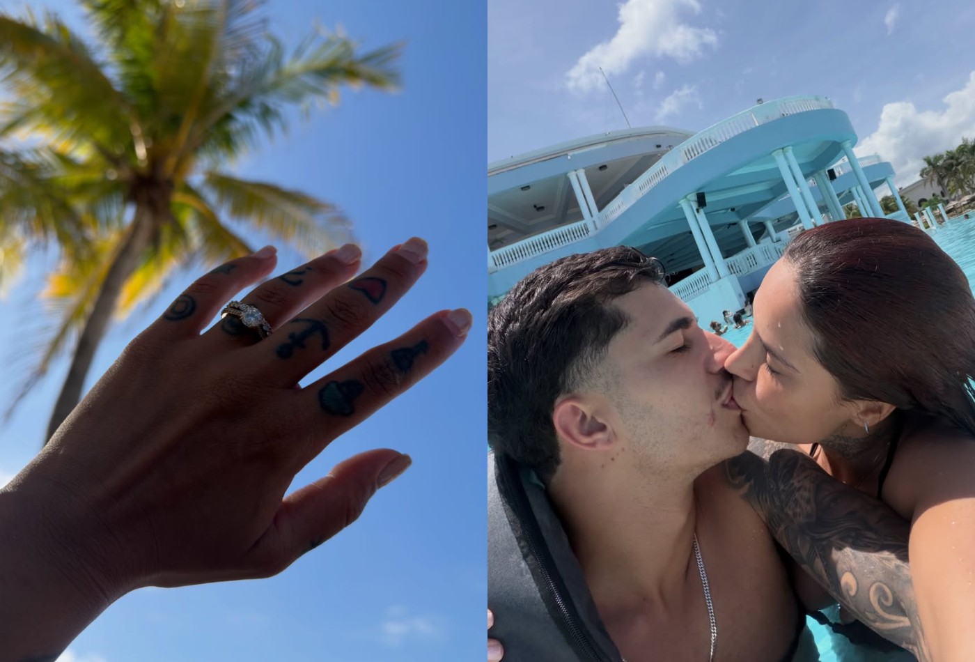 Após pedido de casamento na Jamaica, Tati Zaqui exibe detalhes do anel de noivado