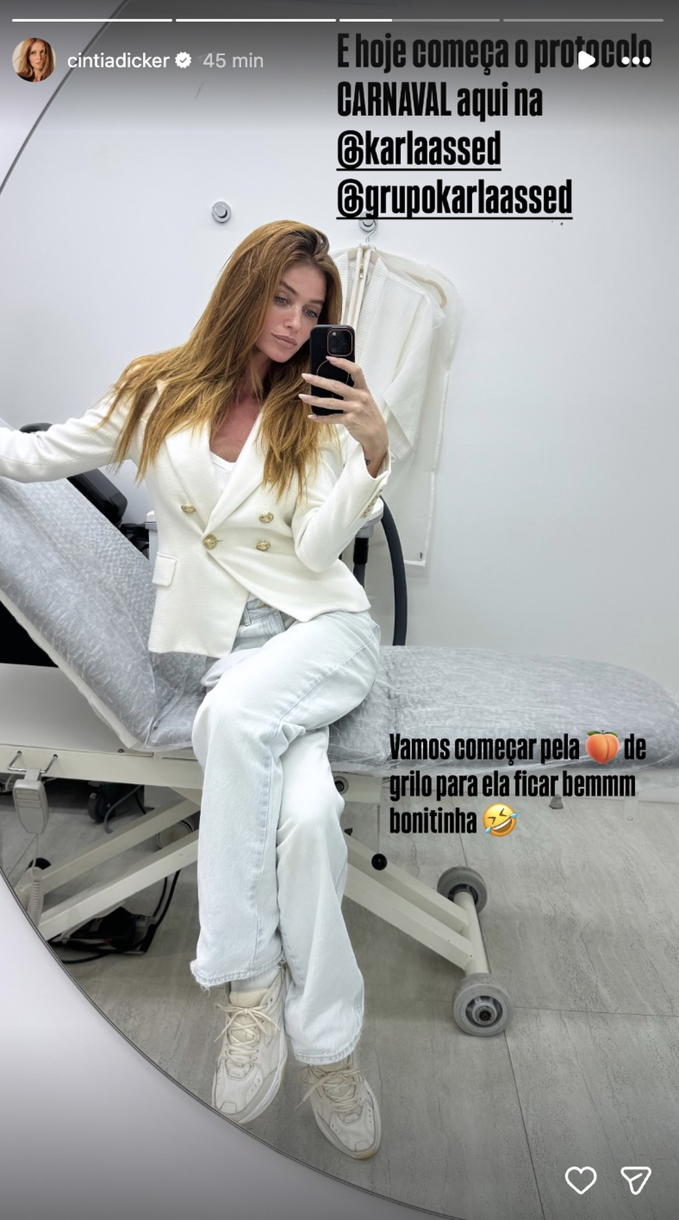 Story de Cintia Dicker — Foto: Reprodução/Instagram