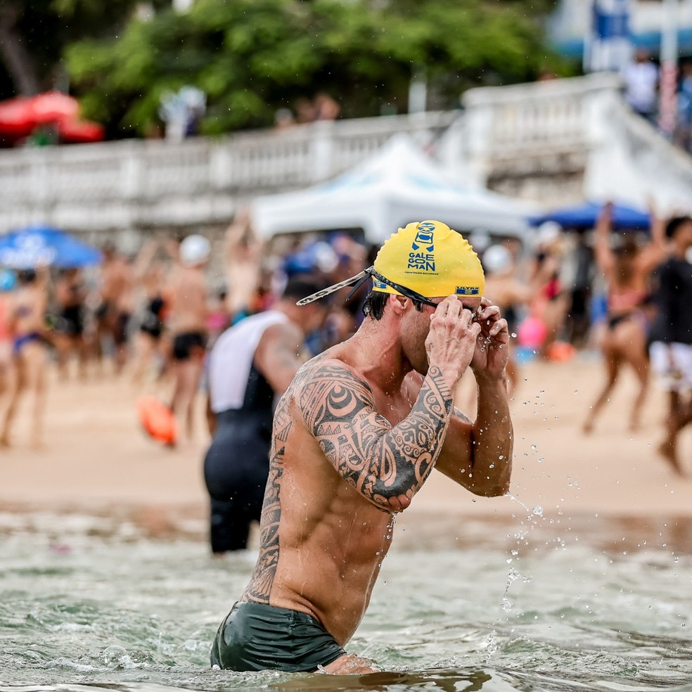 Daniel Cady fica em segundo lugar em competição de aquathlon e triathlon — Foto: Loly Silva
