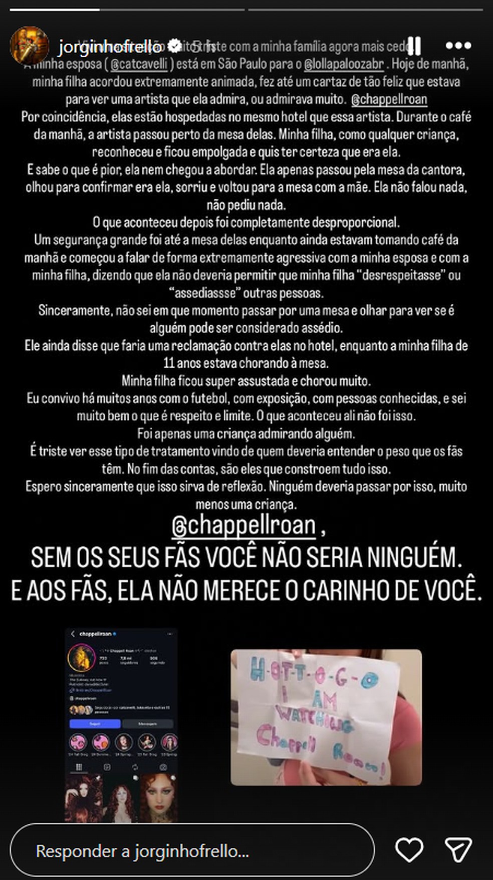 Jorginho, do Flamengo, desabafa nas redes sociais — Foto: Reprodução/Instagram