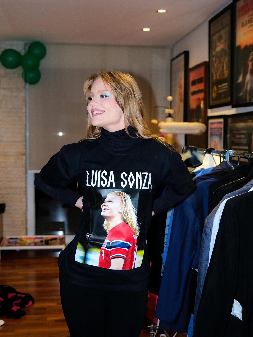 Luísa Sonza entrou na brincadeira após meme com Haaland — Foto: Reprodução/Instagram