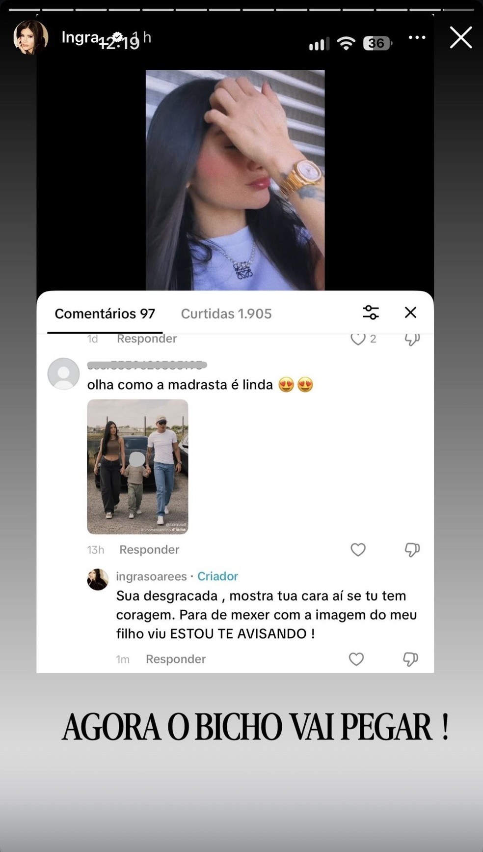 Post de Ingra — Foto: Reprodução/Instagram