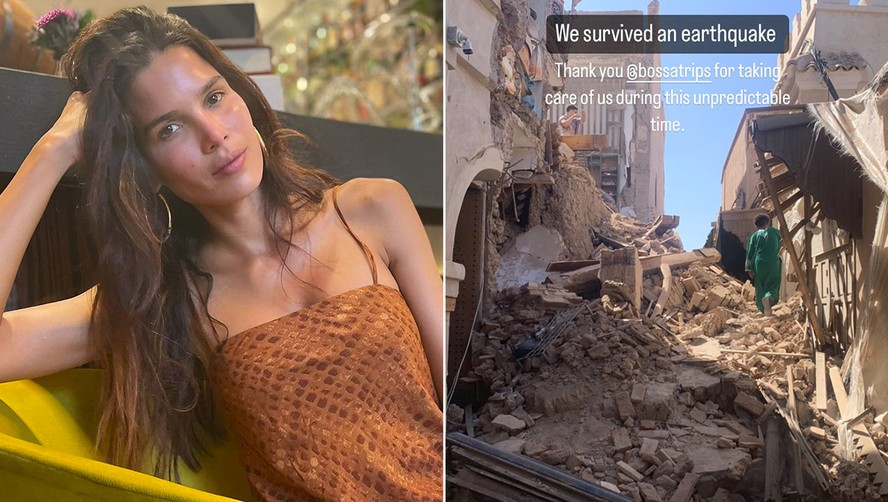 Raica Oliveira passa por terremoto no Marrocos