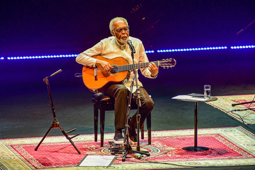 Gilberto Gil faz show em São Paulo — Foto: Marcelo Sá Baretto/AgNews
