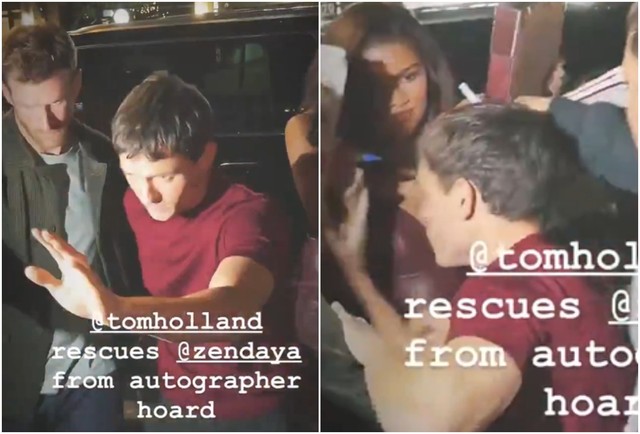 Cercada por paparazzi, Zendaya é 'resgatada' por Tom Holland; vídeo